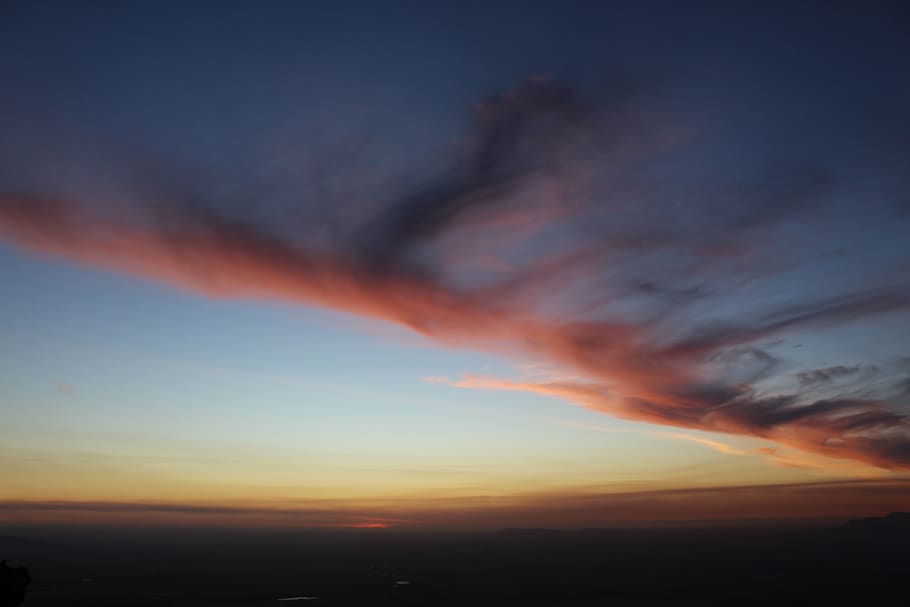 sunset, dusk, twilight, sky, nature, clouds, evening, landscape HD wallpaper