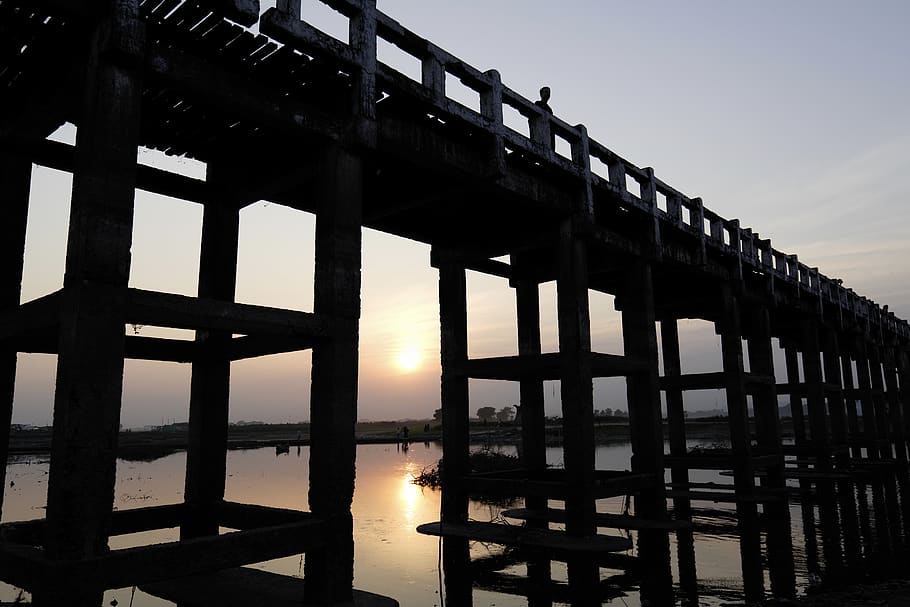 building, waterfront, nature, outdoors, pier, dock, port, light HD wallpaper