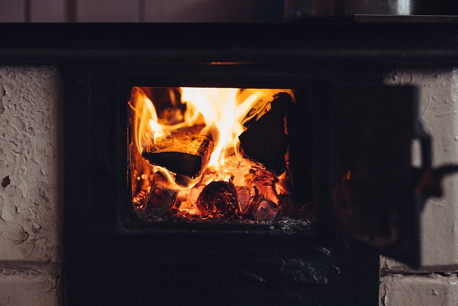 old, stove, hot, fire, flame, firewood, burning, fire - natural phenomenon HD wallpaper