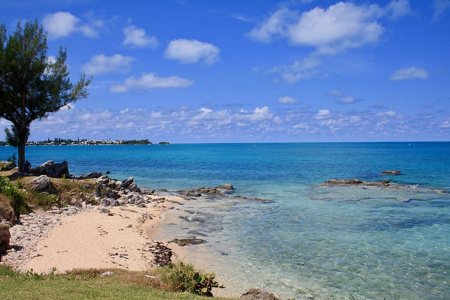 bermuda, beach, ocean, atlantic, water, sea, sky, land, scenics - nature, HD wallpaper