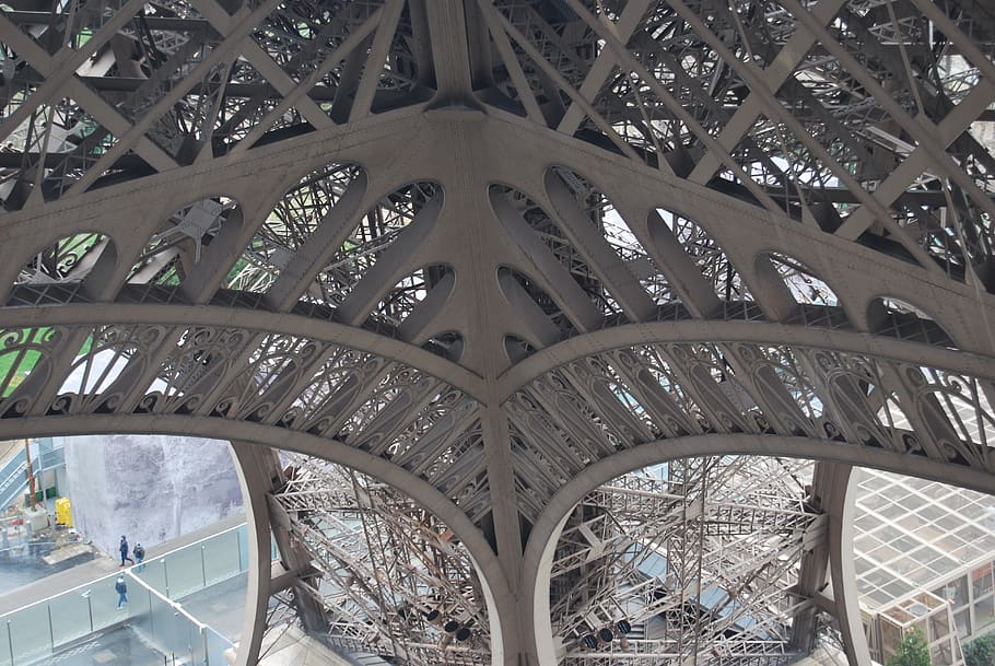 eiffel tower, metal, structure, architecture, built structure HD wallpaper