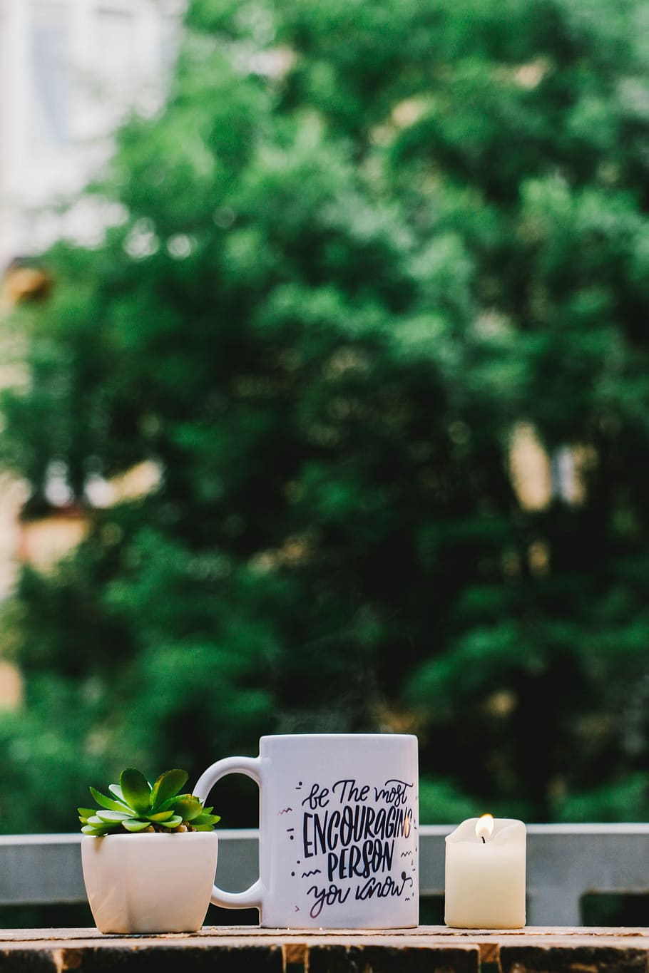 coffee, hot, drink, relax, candle, light, plant, flowerpot HD wallpaper