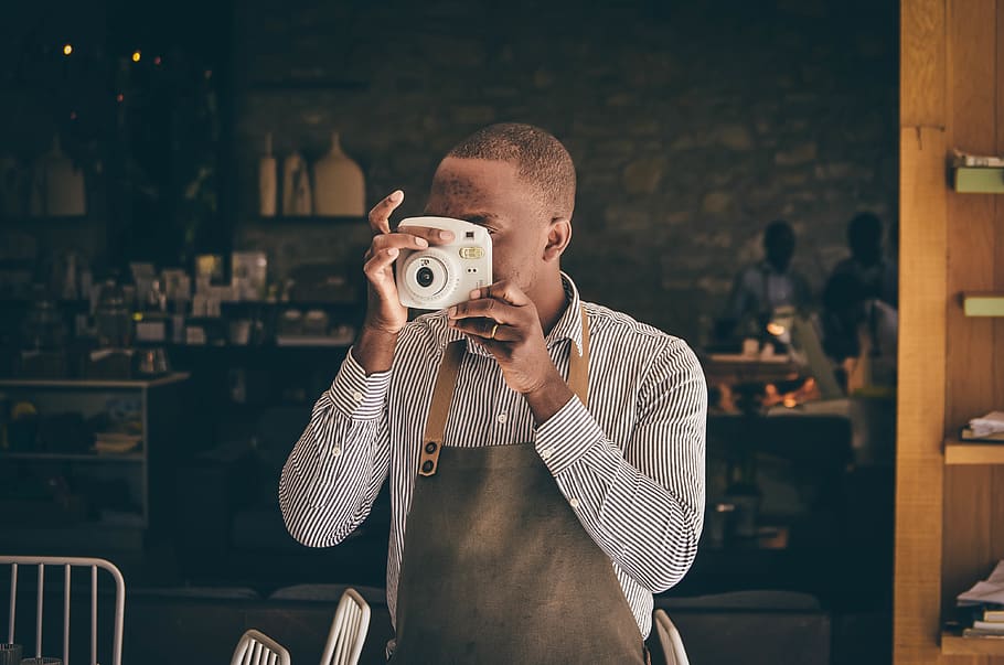man using camera, one person, photography themes, camera - photographic equipment HD wallpaper