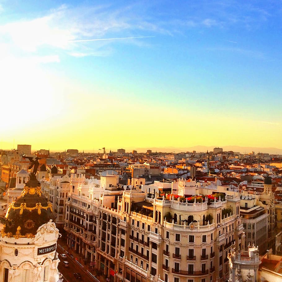 spain, madrid, building exterior, architecture, city, built structure HD wallpaper