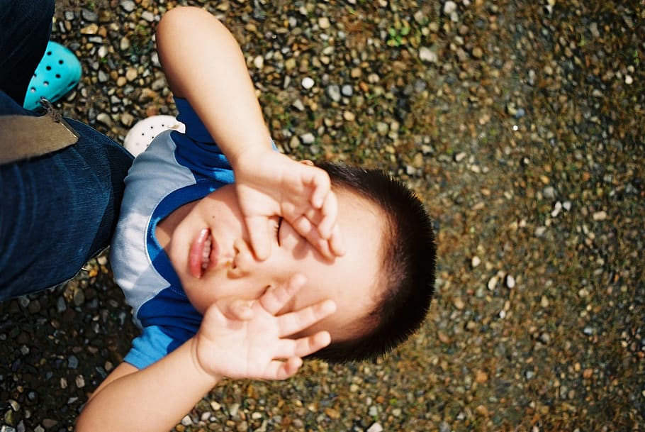 child, high angle view, childhood, one person, males, lying down HD wallpaper