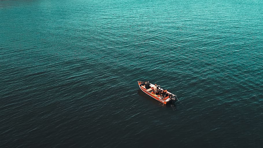 boat on water, high angle view, nautical vessel, waterfront, sea HD wallpaper