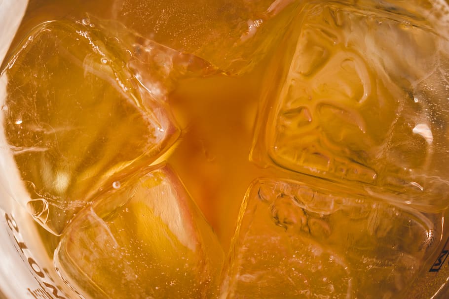 close, up, ice, cubes, warm, color, cider, drink, cold, food and drink HD wallpaper