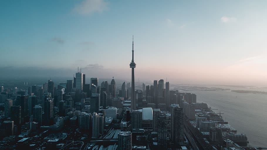 aerial photography of Toronto, Canada, architecture, building exterior
