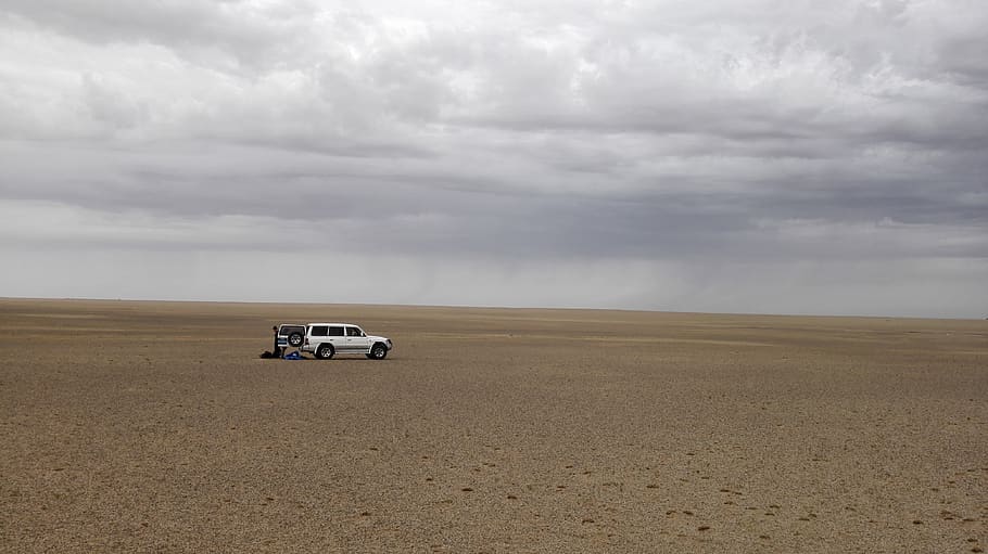 desert, dark clouds, off road buggy, mode of transportation HD wallpaper