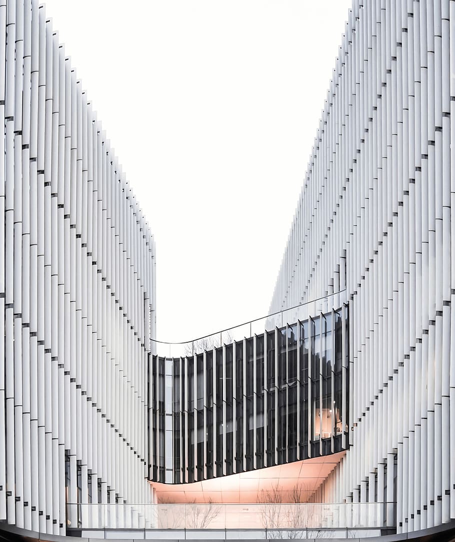 gray curtain building during daytime, architecture, built structure HD wallpaper