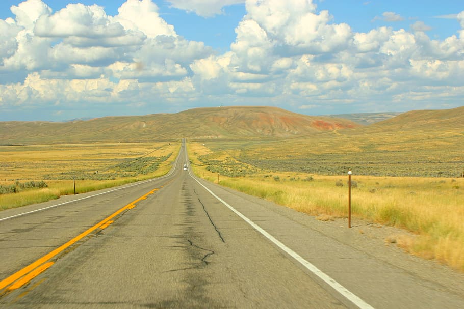 road, midwest, infinity, america, usa, cloud - sky, direction HD wallpaper