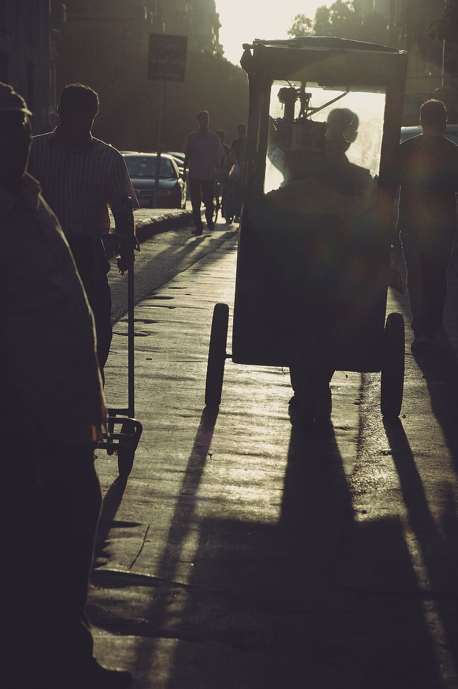 syria, damascus, shadow, scooter, wheels, walk, sunlight, real people HD wallpaper