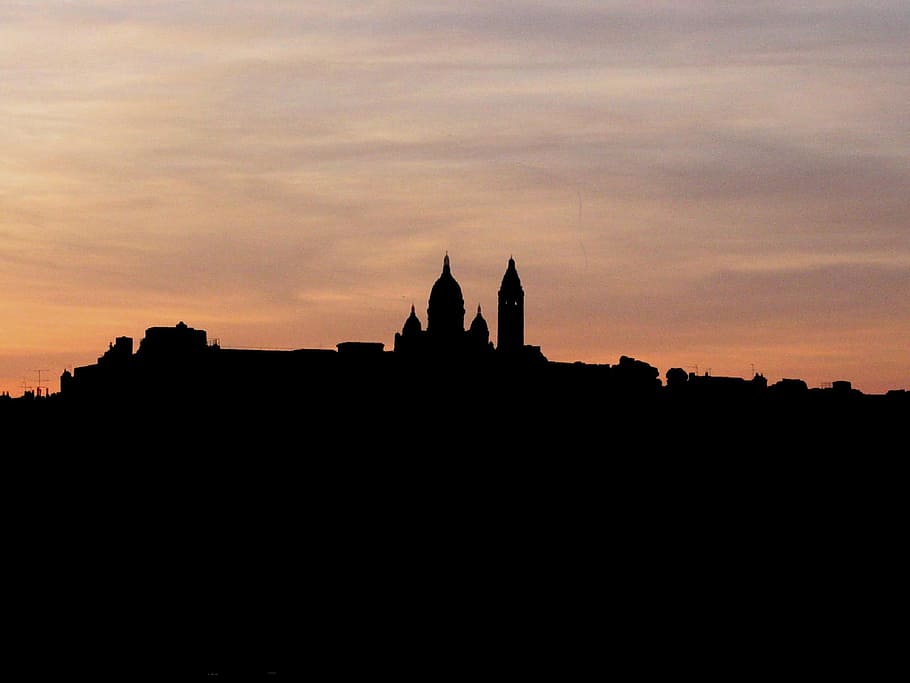sunset, dark, paris, construction, city, architecture, silhouette HD wallpaper