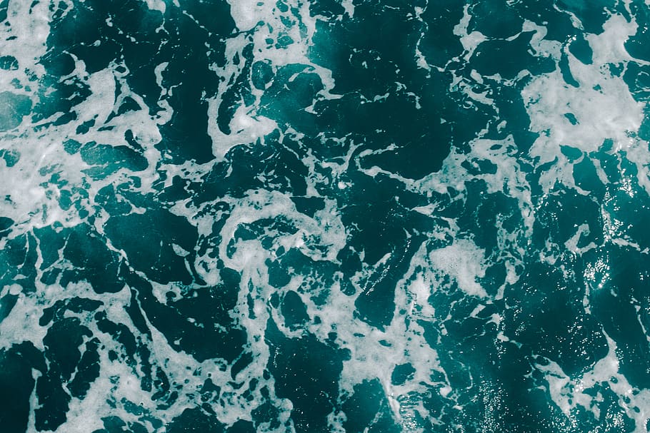 Top View Photo of Sea Water, 4k wallpaper, HD wallpaper, ocean, HD wallpaper