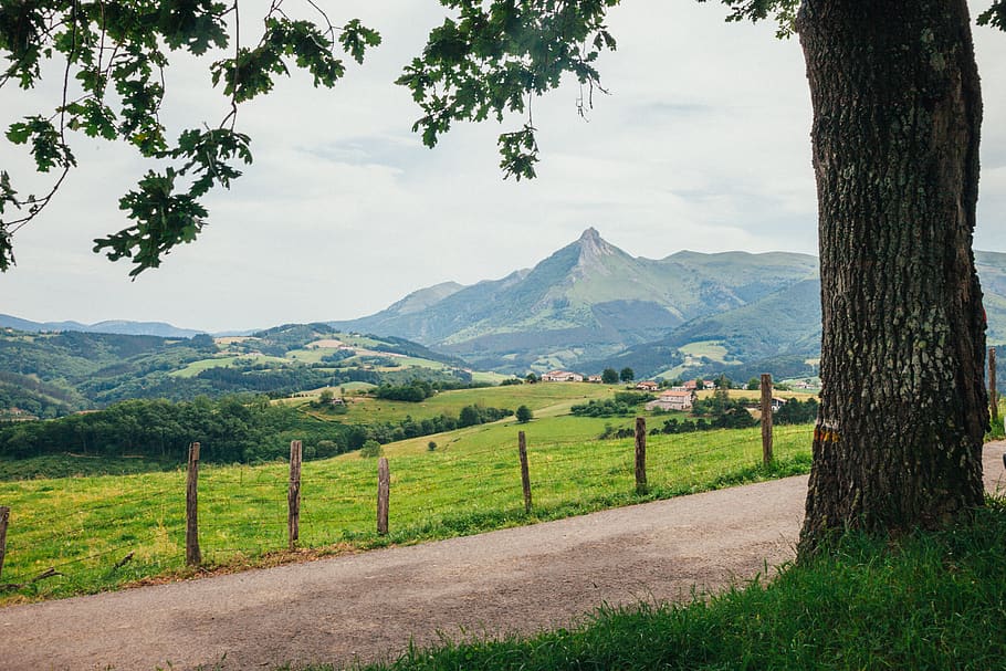 spain, goierri, summer, green, mountain, basque, goyerri, basque country HD wallpaper