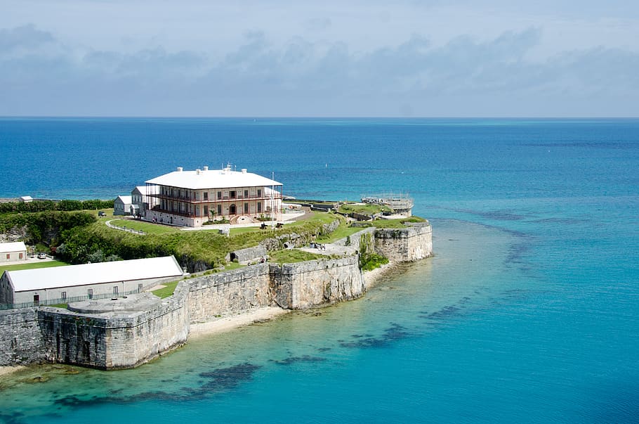 ocean, bermuda, blue, sky, tourism, turquoise, natural, scenic, HD wallpaper