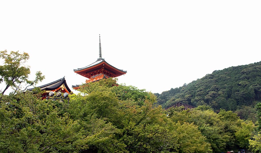 architecture, building, pagoda, worship, temple, shrine, kyomizu temple, HD wallpaper