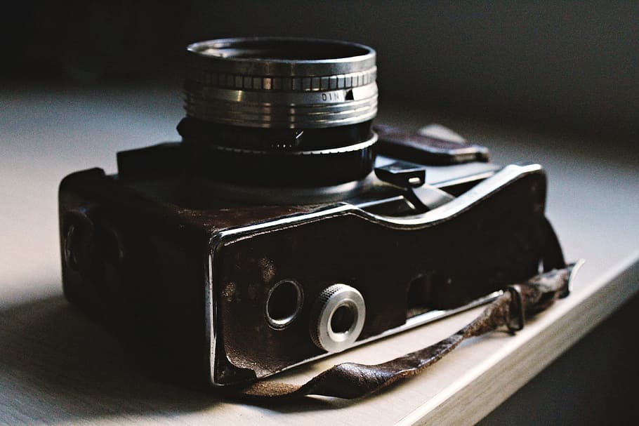 Vintage Old Camera, technology, indoors, close-up, no people HD wallpaper