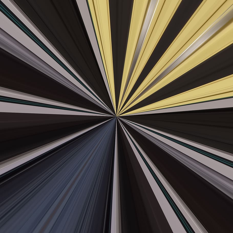 Yellow, Black, and Grey Illustration, abstract painting, art HD wallpaper