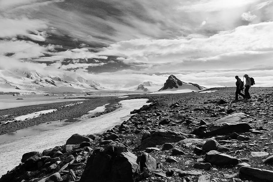 antarctica, landscape, sky, water, cloud - sky, beauty in nature HD wallpaper