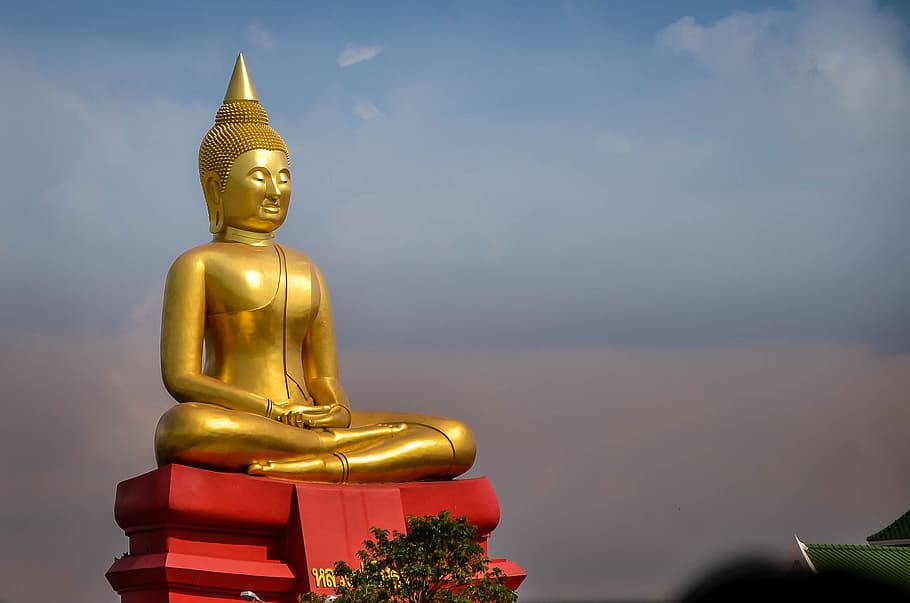 Buddha Statue in Thailand, religion, buddhism, background, meditation