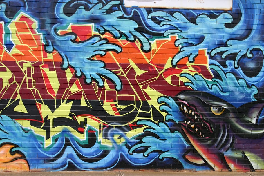 graffiti, colourful, street art, grunge, creativity, design, HD wallpaper