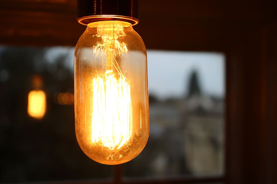 Old Light, Blur, focus on foreground, close-up, glass - material HD wallpaper