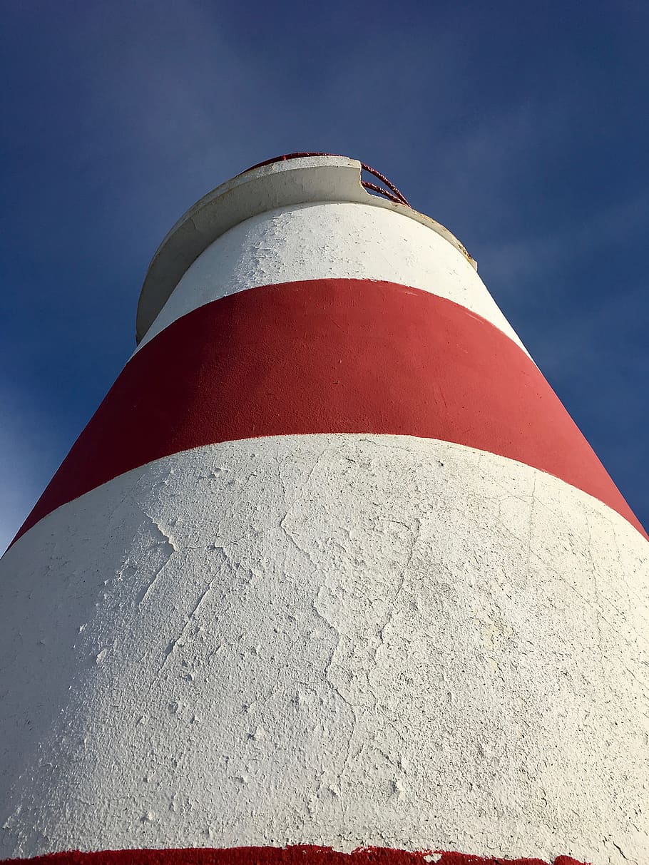 clouds, sky, lighthouse, low angle shot, low angle photography HD wallpaper