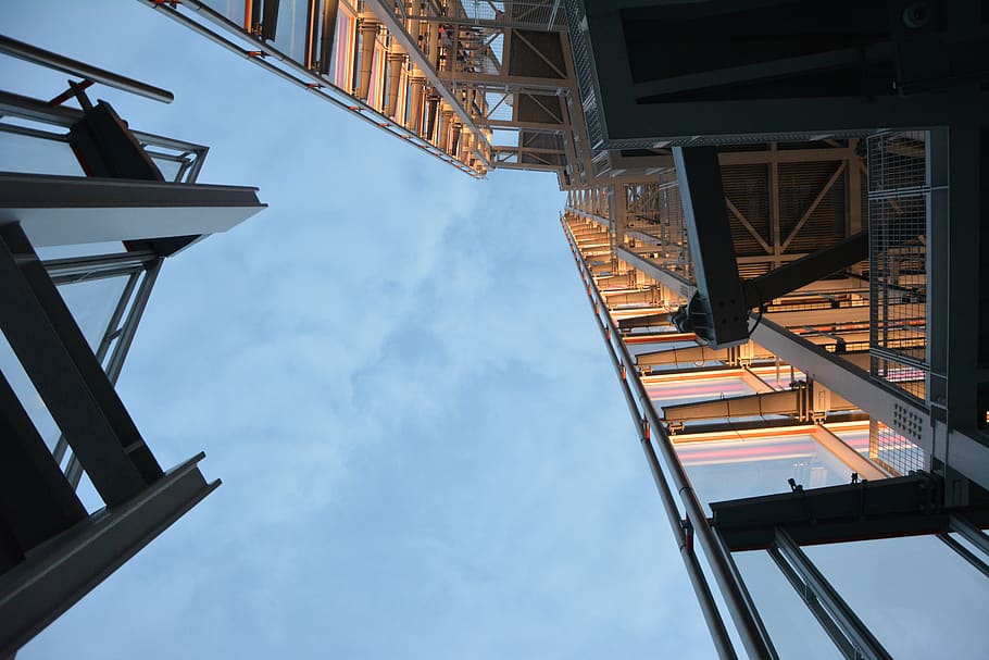 architecture, building, infrastructure, blue, sky, daylight HD wallpaper