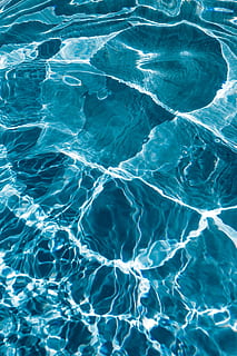 Wavy water surface in a swimming pool, wave, abstract, background HD wallpaper