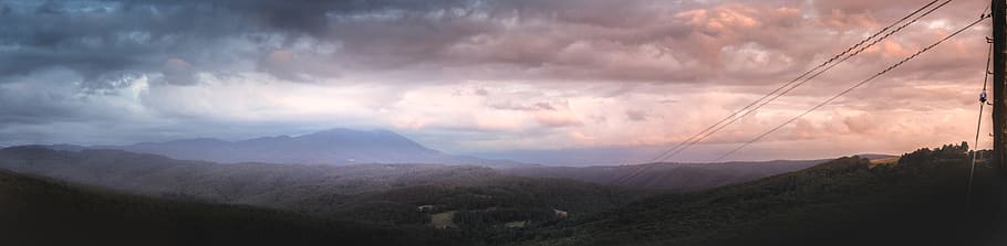 hills, mountains, clouds, panorama, cloud - sky, scenics - nature HD wallpaper