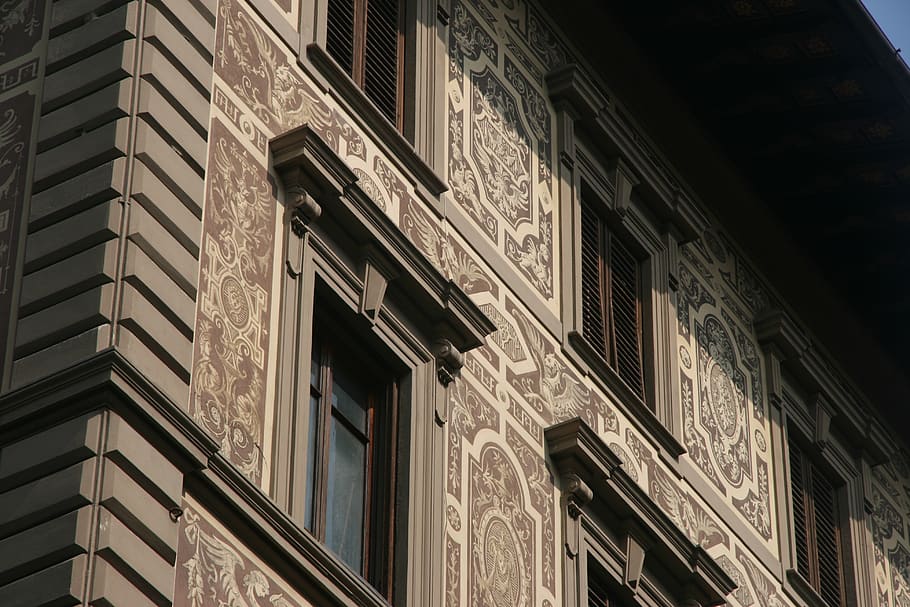 italy, florence, facade, florentine building, built structure, HD wallpaper