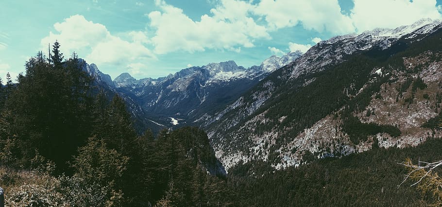 outdoor, vacation, cloud, tree, rock, mountain, wilderness HD wallpaper