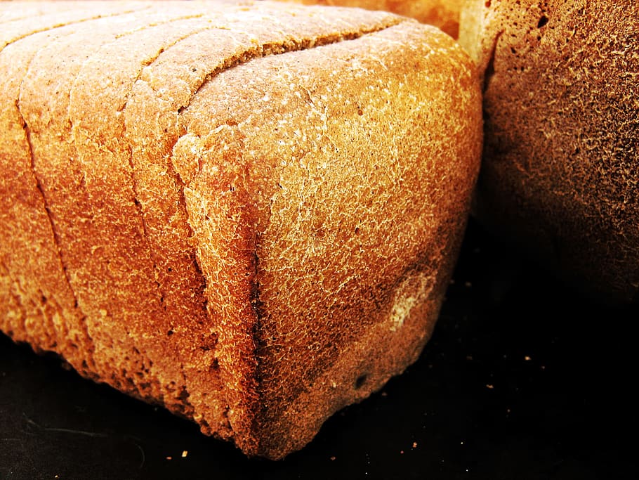 bread, loaf, table, object, bakery, baked, food, flour, cereal HD wallpaper