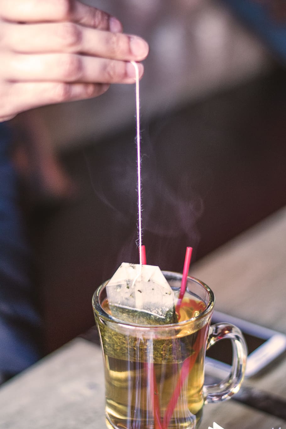 tea, arabic, straws, smoke, steam, glass, drink, refreshment HD wallpaper