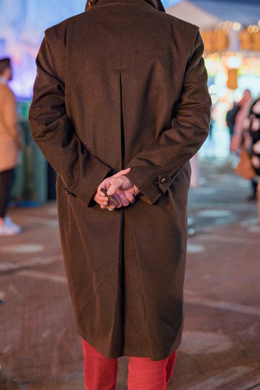 men's brown suit jacket, apparel, clothing, person, human, coat HD wallpaper