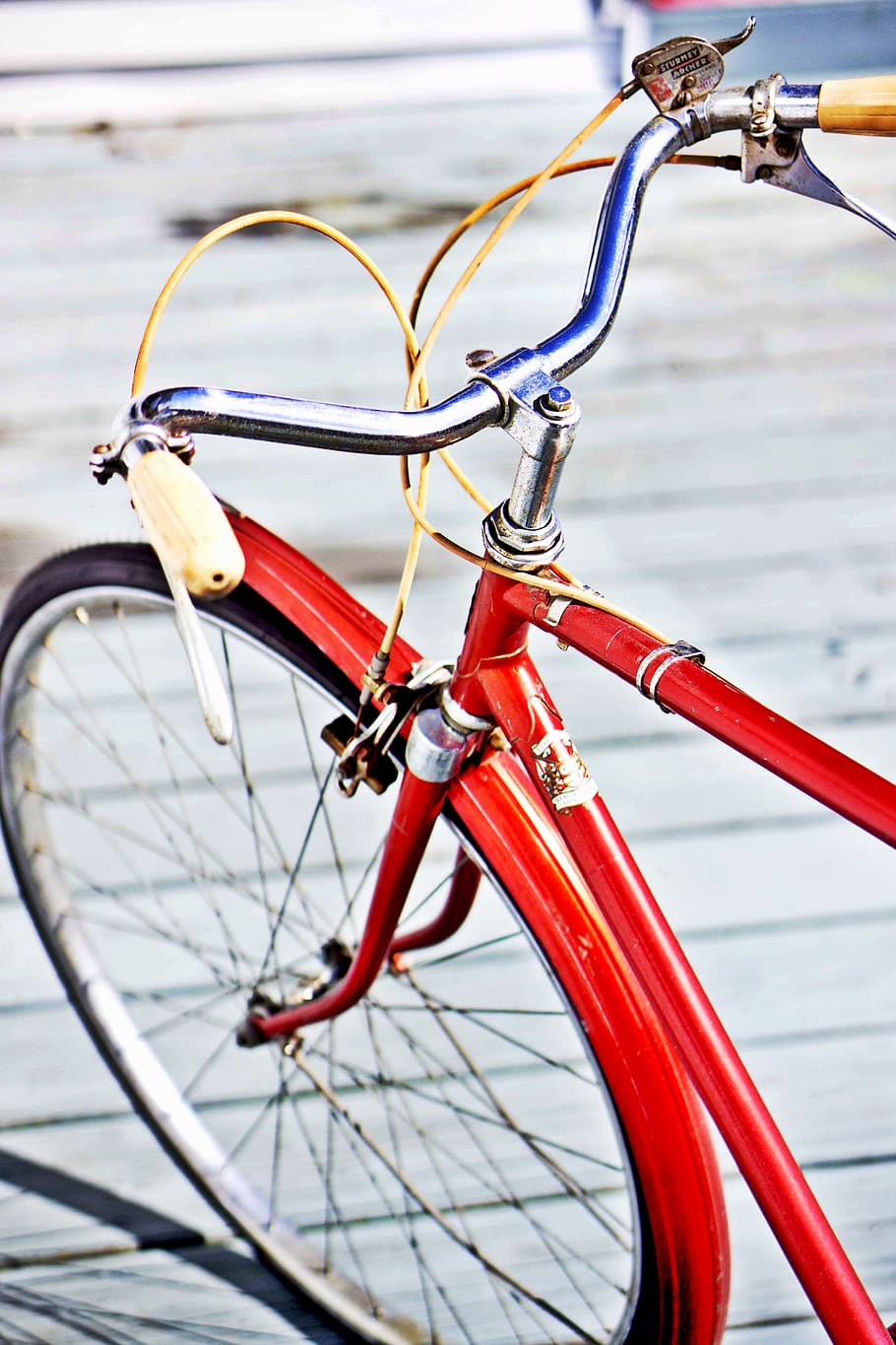 Selective Focus Photograph of Red Rigid Bicycle, mode of transportation HD wallpaper