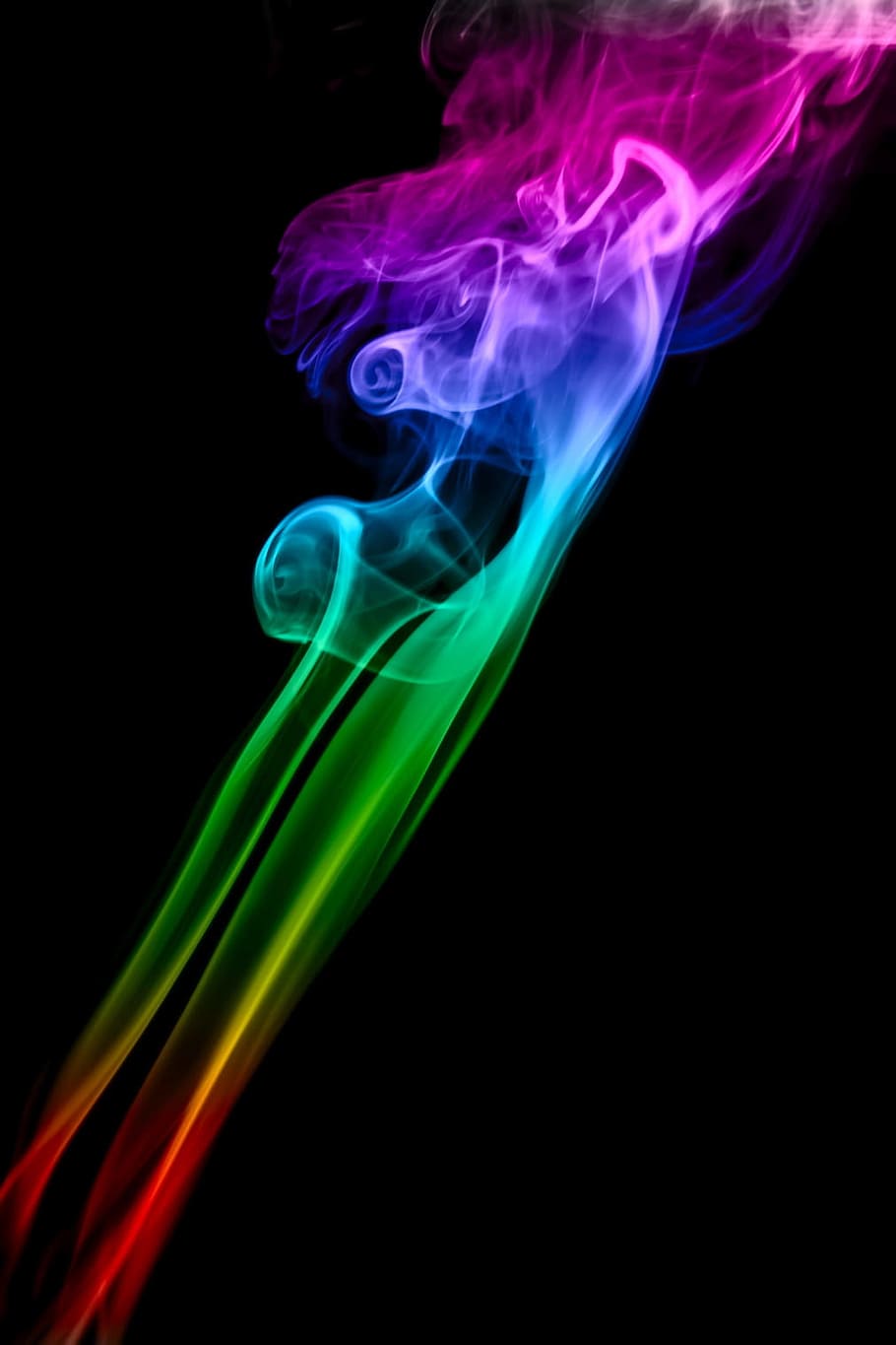 background, smoke, isolated, black, smooth, shape, abstract, HD wallpaper