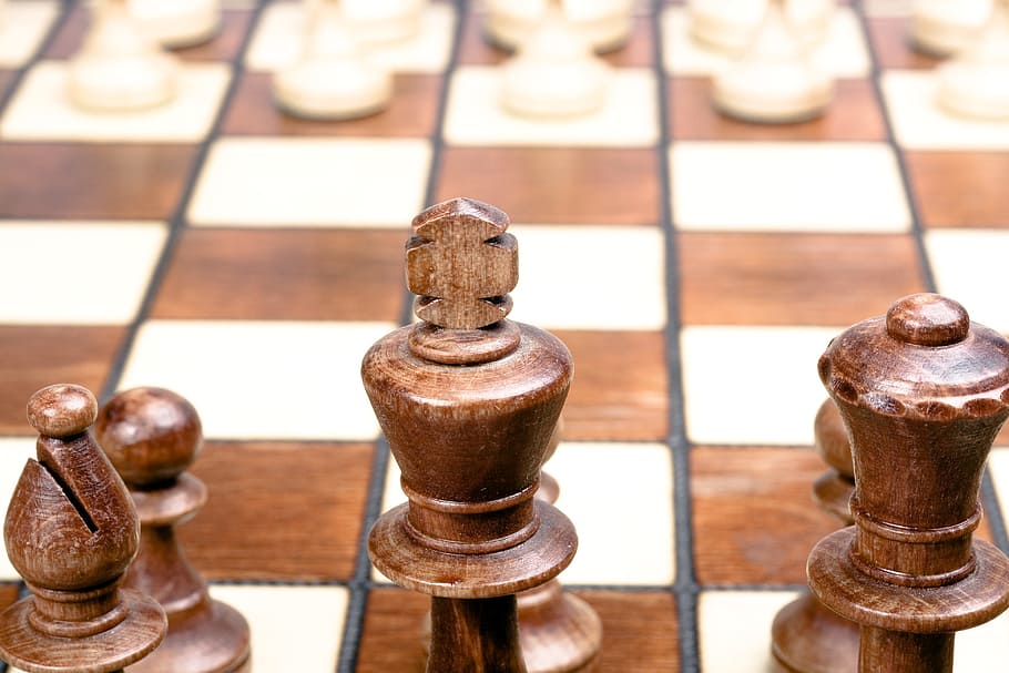 battle, board, brown, business, challenge, chess, chessboard, HD wallpaper