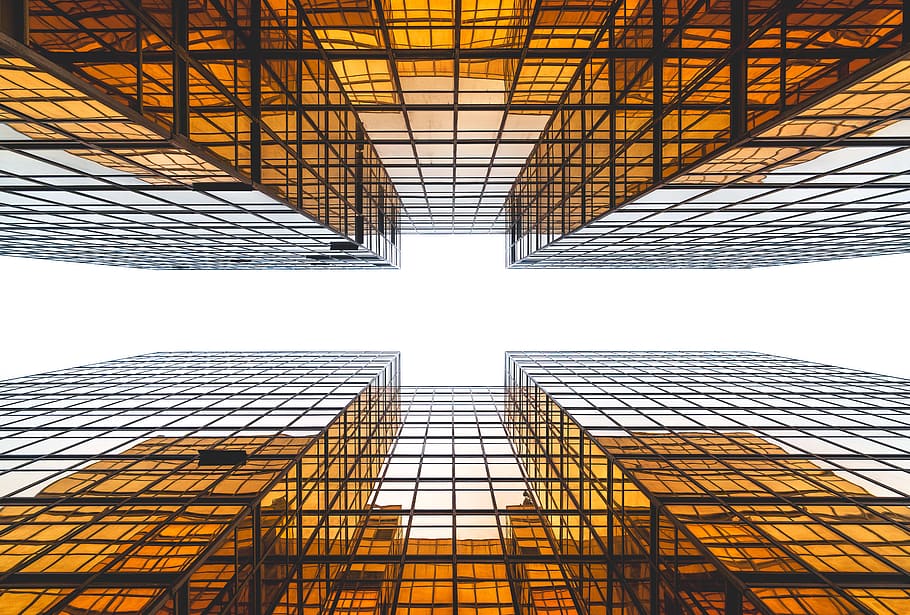 high-rise buildings, architecture, built structure, low angle view HD wallpaper