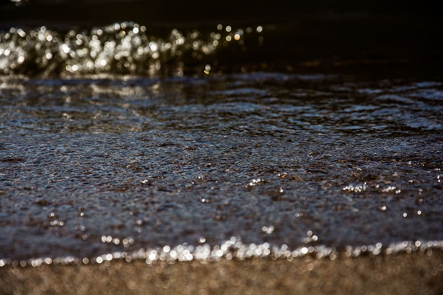 spring, beach, water, close up, waves, ocean, warm, nature HD wallpaper