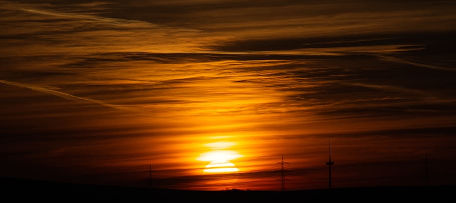 sun, sunrise, landscape, sky, clouds, mood, nature, dom, meditation HD wallpaper