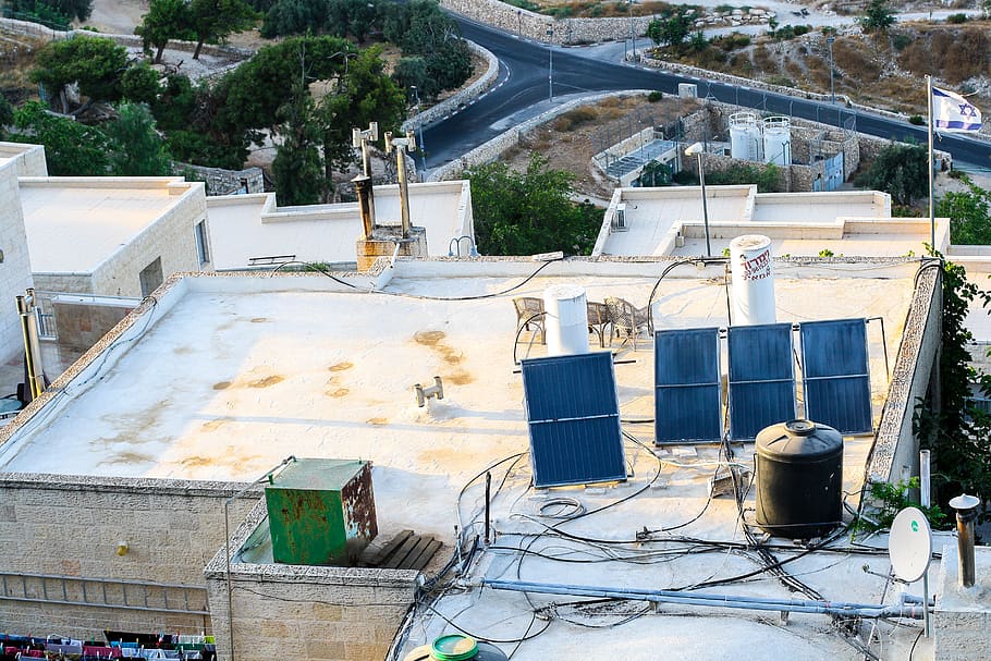 jerusalem, abu tor, cityscape, rooftop, israel, urban, dusk HD wallpaper