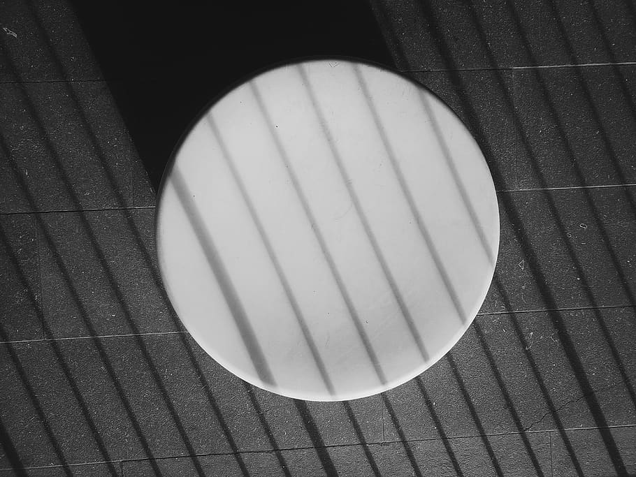wallpaper, shadow, figures, shadows, black and white, circle HD wallpaper