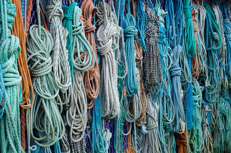ropes, knots, full frame, backgrounds, no people, close-up HD wallpaper