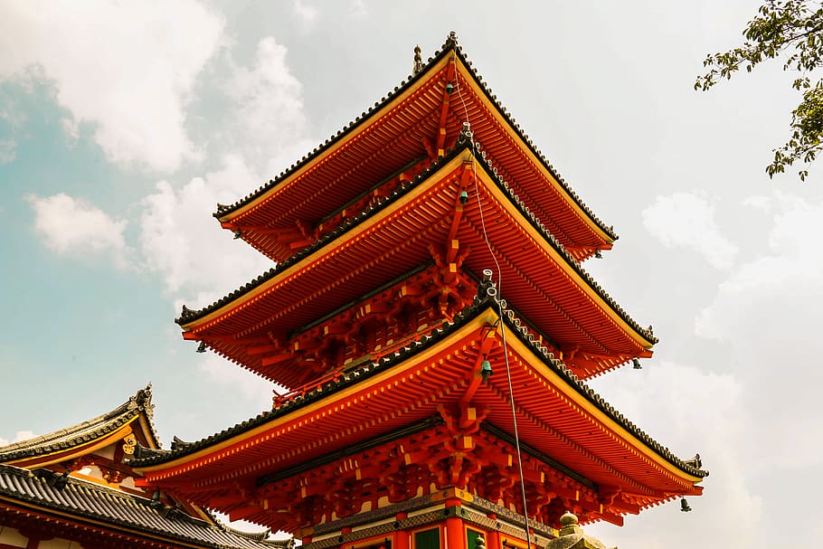 red pagoda during daytime, building, architecture, worship, temple HD wallpaper