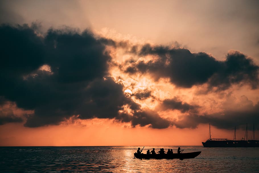 mexico, cancún, sun, view, vacation, cancun, sunrise, boat HD wallpaper