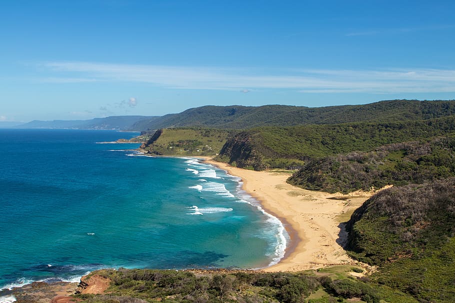 seascape, cliff, edge, coast, ocean, water, shore, nature, beach HD wallpaper