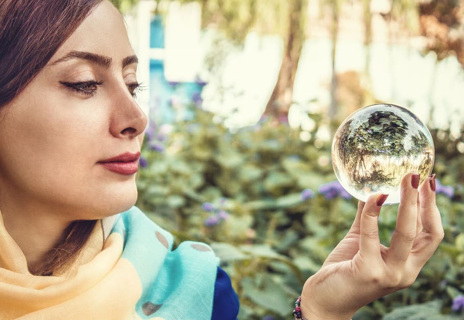 human, person, face, sphere, finger, female, girl, bubble, plant HD wallpaper