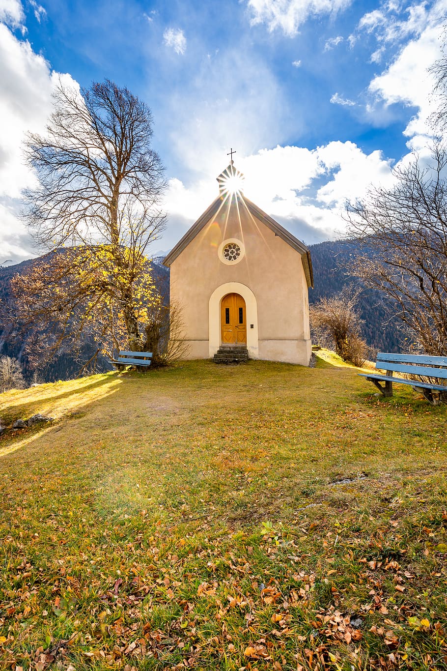 white concrete chapel, built structure, architecture, religion HD wallpaper
